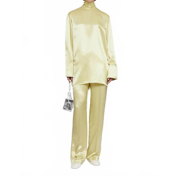 NEW JIL SANDER fibres top in pigment green